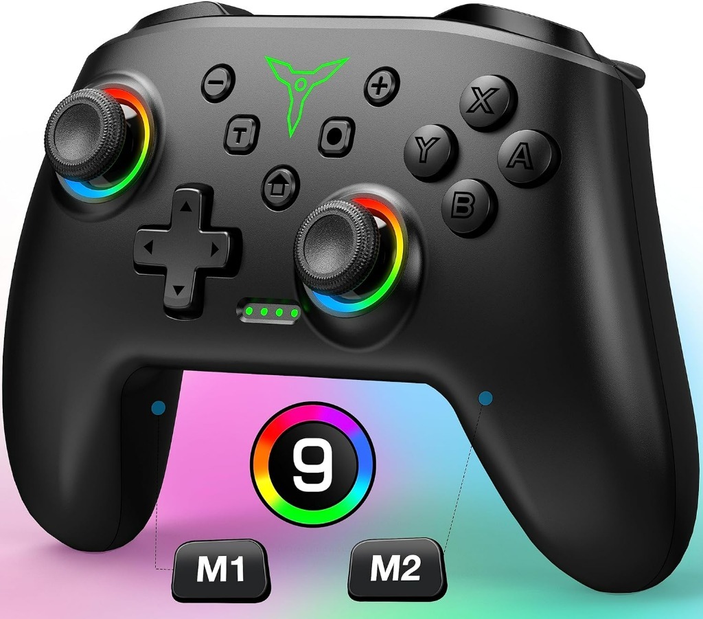 Bezprzewodowy Pad Kontroler Do Nintendo Switch, Oled, Programowalny Led