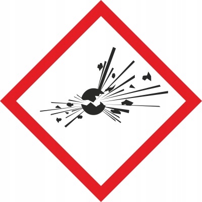Tabliczka GHS-05 Wybuchowe 10x10cm