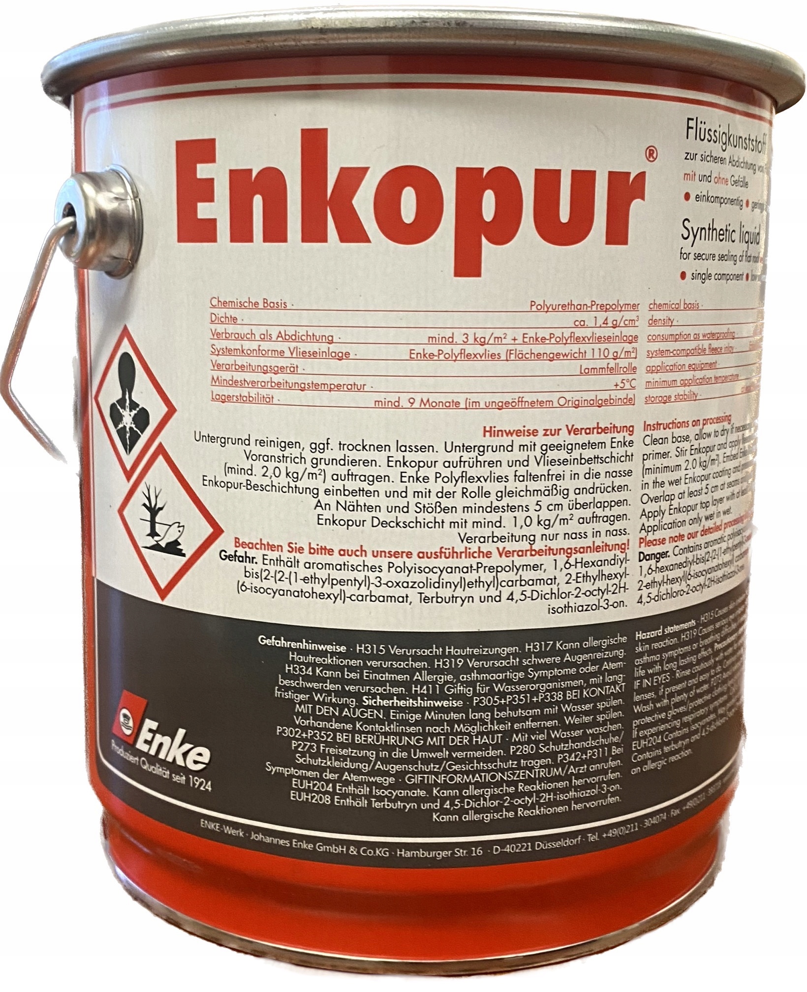 Enke Enkopur 4 kg kolor Szary, izolacja, płynna folia