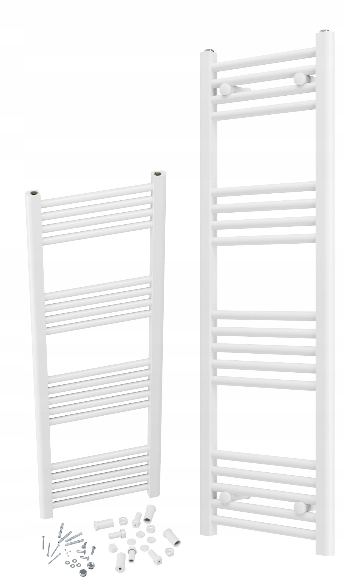 Kúpeľňový Radiátor Biely Rebríkový Breno 40x120 cm Radiátor Montáž 180°