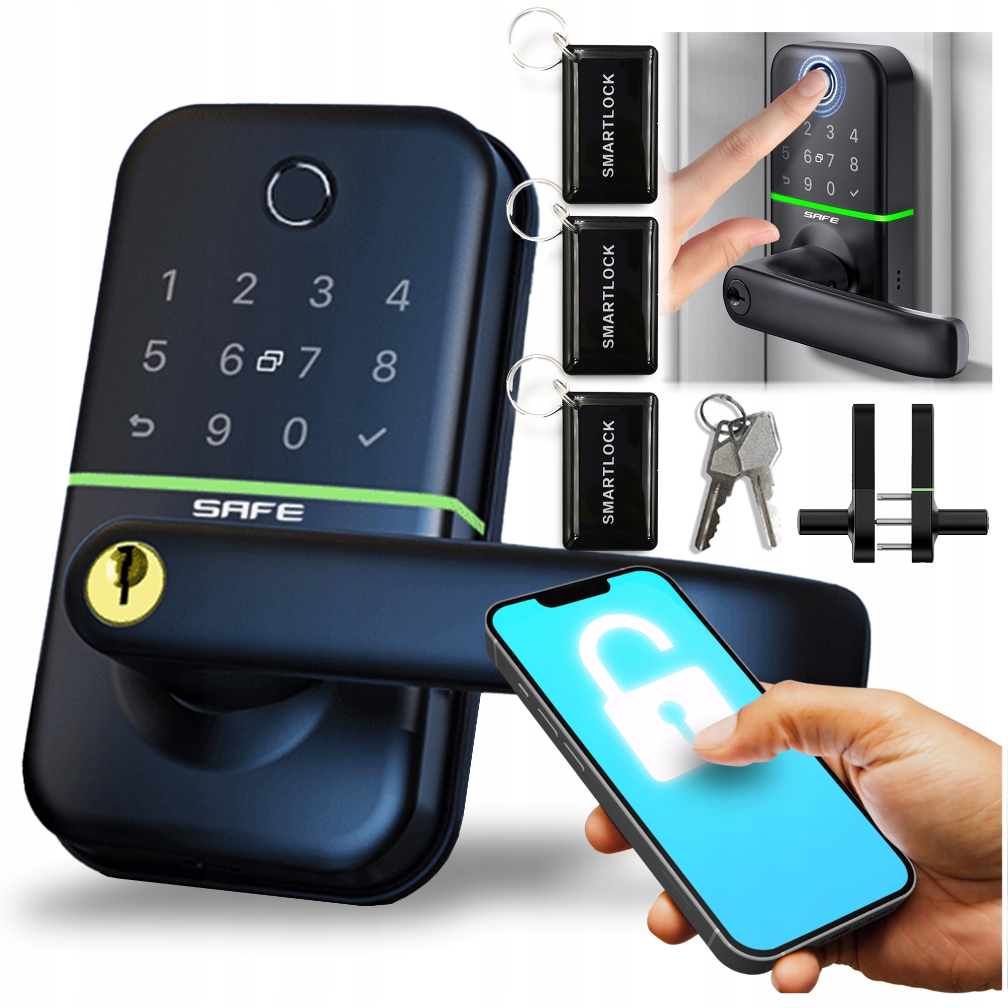 Elektronický Zámek na šifrování kód domovní klíč na dveře digitální Pin klika