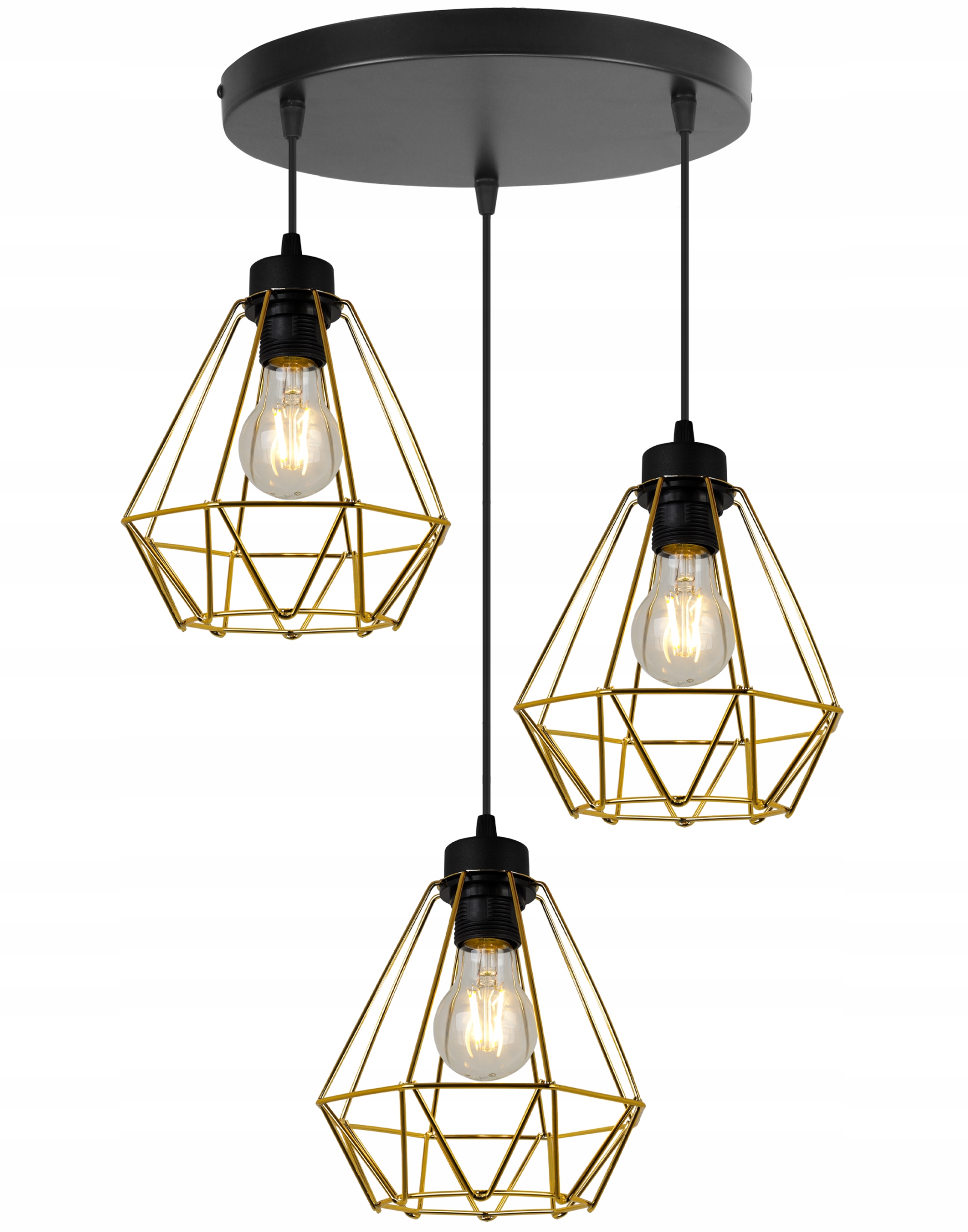 Závěsná Stropní Lampa Zlatý Glamour Elegantní Loft Do Obývacího Pokoje