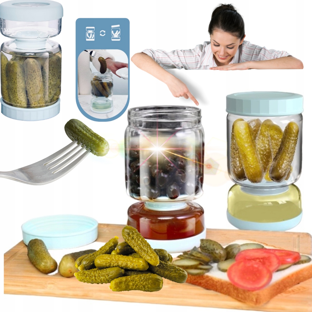 Zavařovací Sklenice Na Okurky Nádoba Na Siláž Marinády Přesýpací Hodiny Skleněná Premium