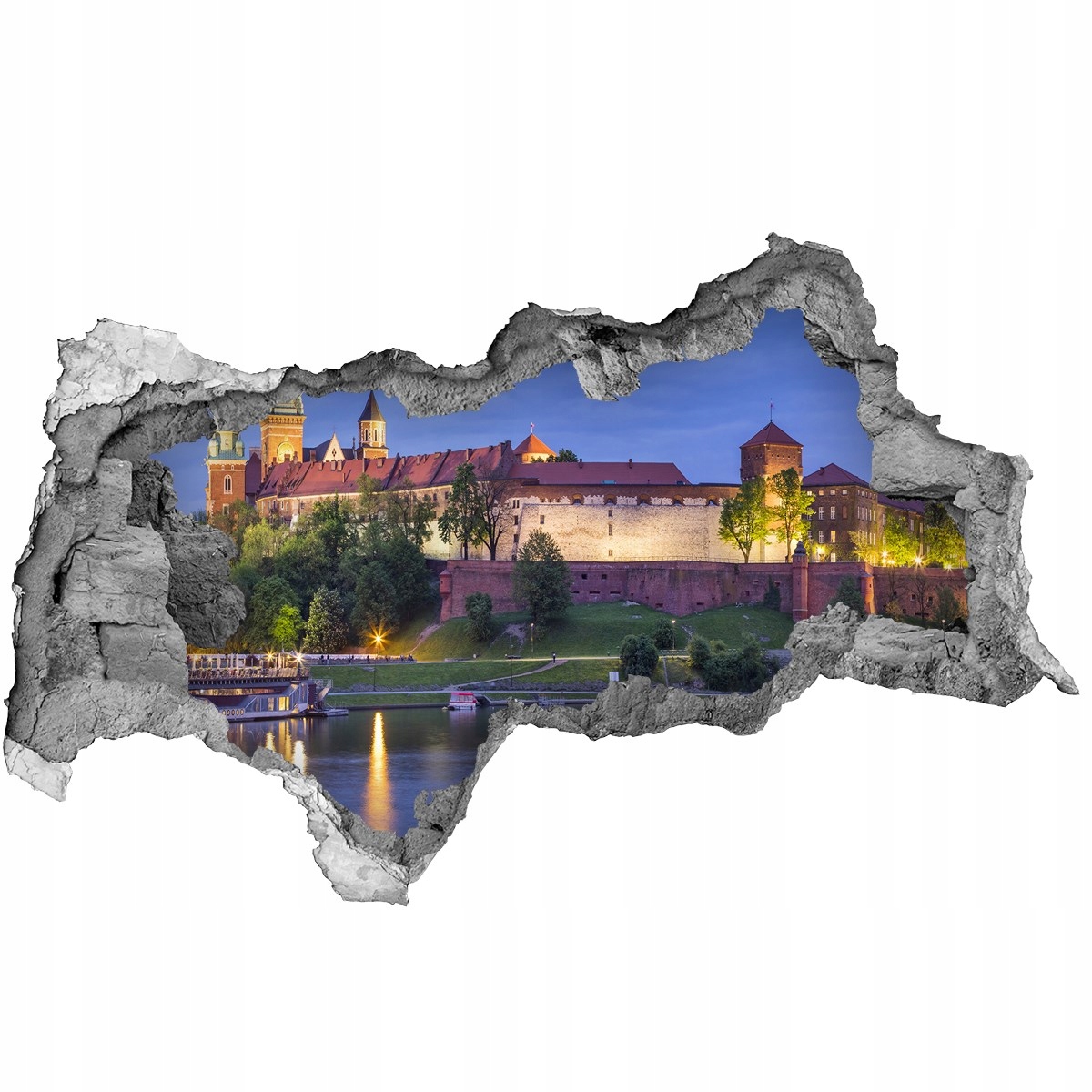

Fototapeta dziura na ścianę 3d Kraków Polska 95x73