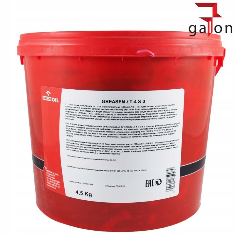 Orlen Литиевая Смазка Greasen Lt-4 S3 4,5 Кг