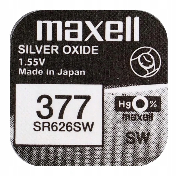 BATERIA MAXELL 377 / SR626SW / SR66 BATERIA SREBROWA MINI