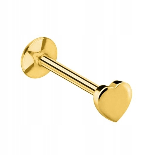 

Labret z serduszkiem Gwint 1,2/6 złoty