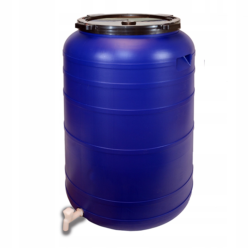 BECZKA PLASTIKOWA 250L Z ZAKRĘTKĄ KRANEM KRANIKIEM