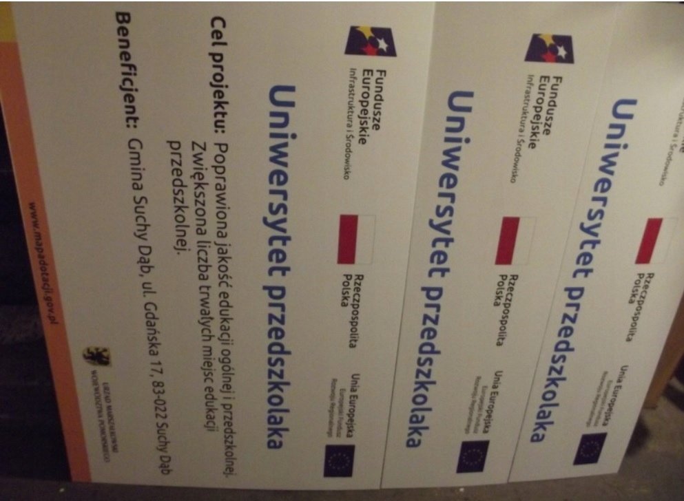 Tablica unijna pamiątkowa informacyjna