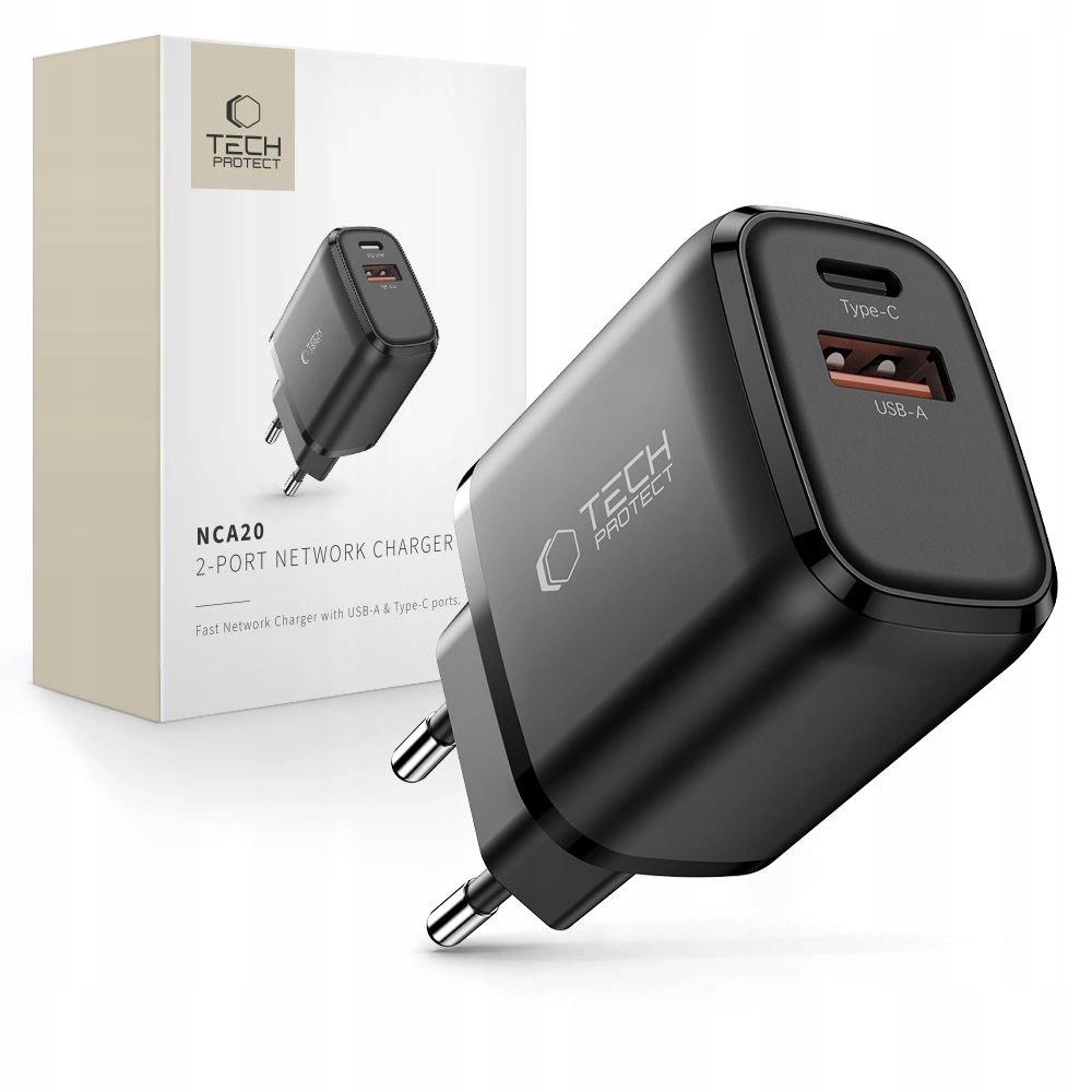 Tech-protect Ładowarka Sieciowa NCA20 Pd 20W QC3.0 Do Telefonów Z Usb-c