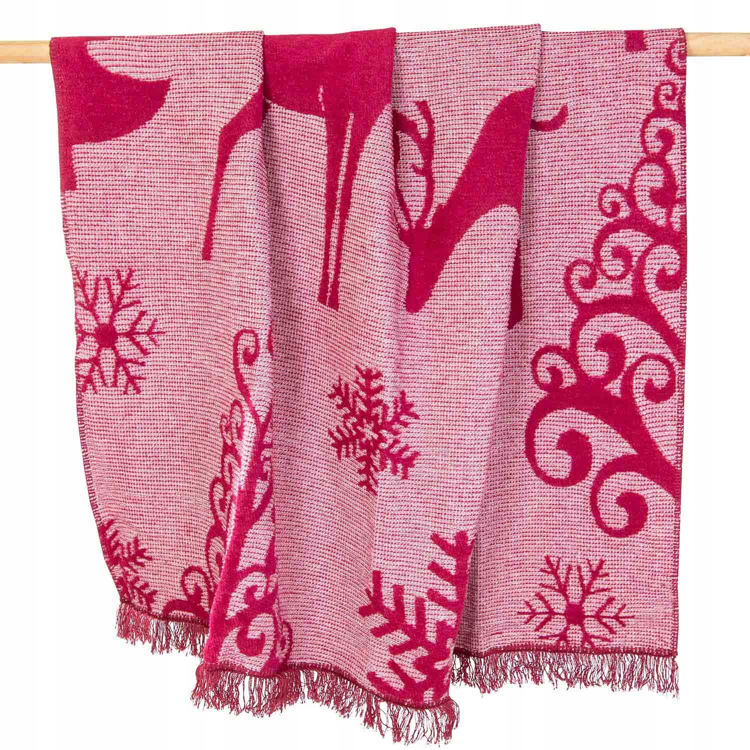 bavlněná deka 150x200 vánoční červený sob