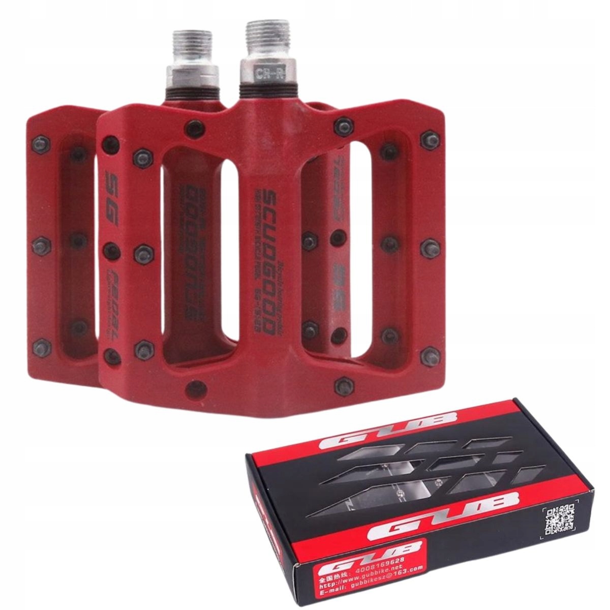 PEDAŁY PLATFORMOWE NYLON CZERWONe 1512 ŁOŻYSKA MASZYNOWE