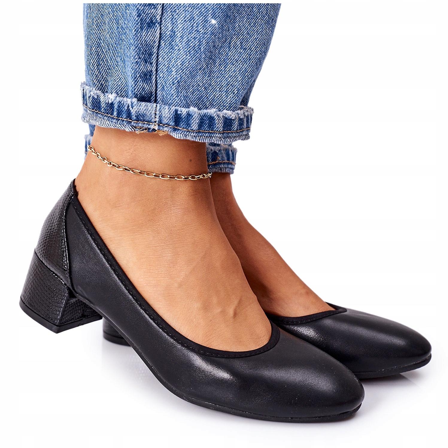 

Czarne Skóra ekologiczna Buty S.Barski r.39