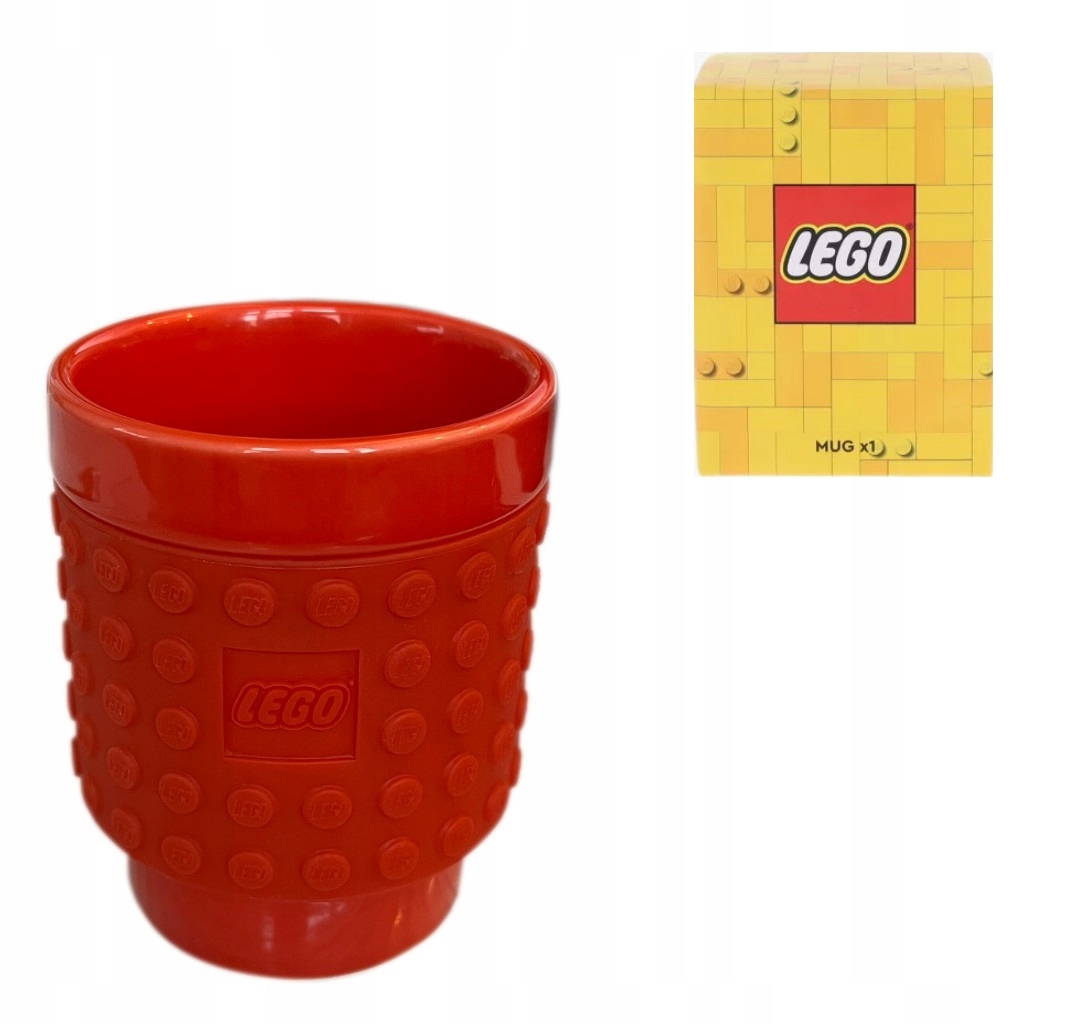 Originální Lego keramický hrnek s červenými kostkami