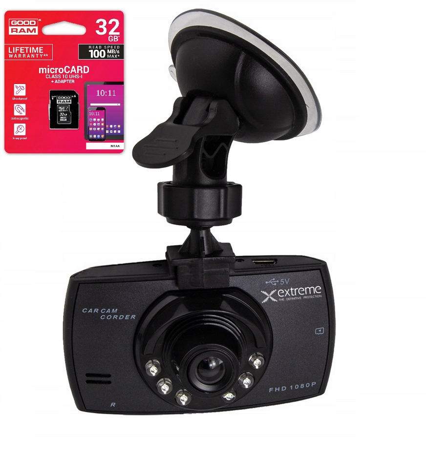 

Kamerka samochodowa rejestrator Hd karta 32GB