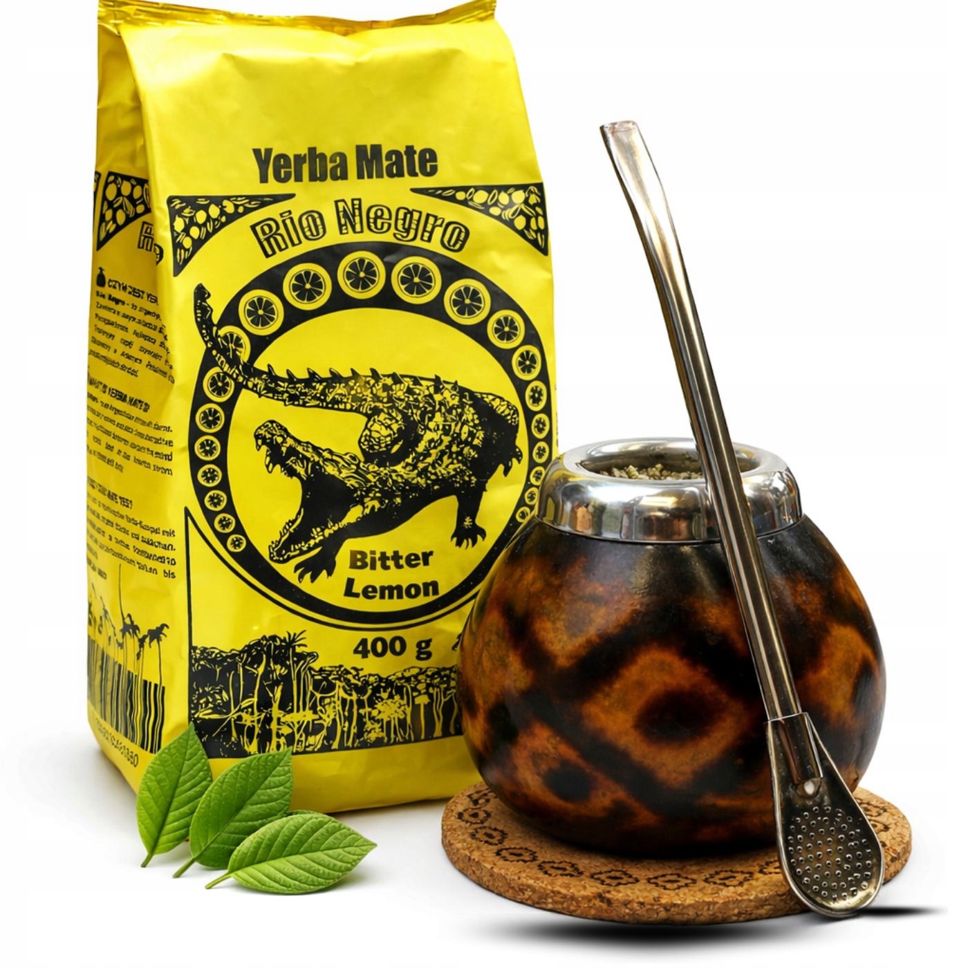 Levně Sada Yerba Mate Rio Negro 500 g Originální tykev z Argentiny bombilla