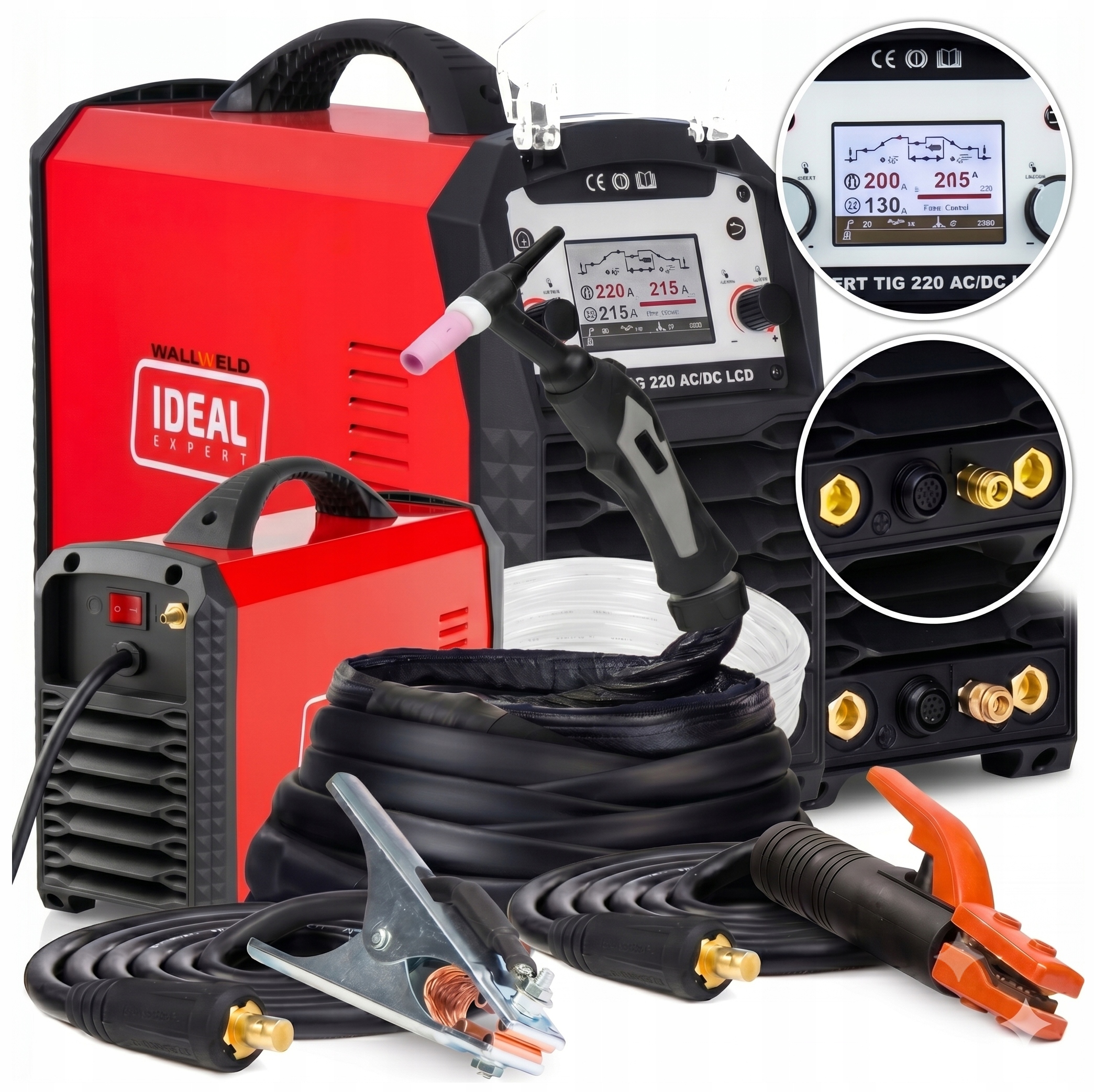 Inwertor Spawalniczy Tig Ac/dc Mma Zestaw Aluminium Puls Expert 220A Ideal