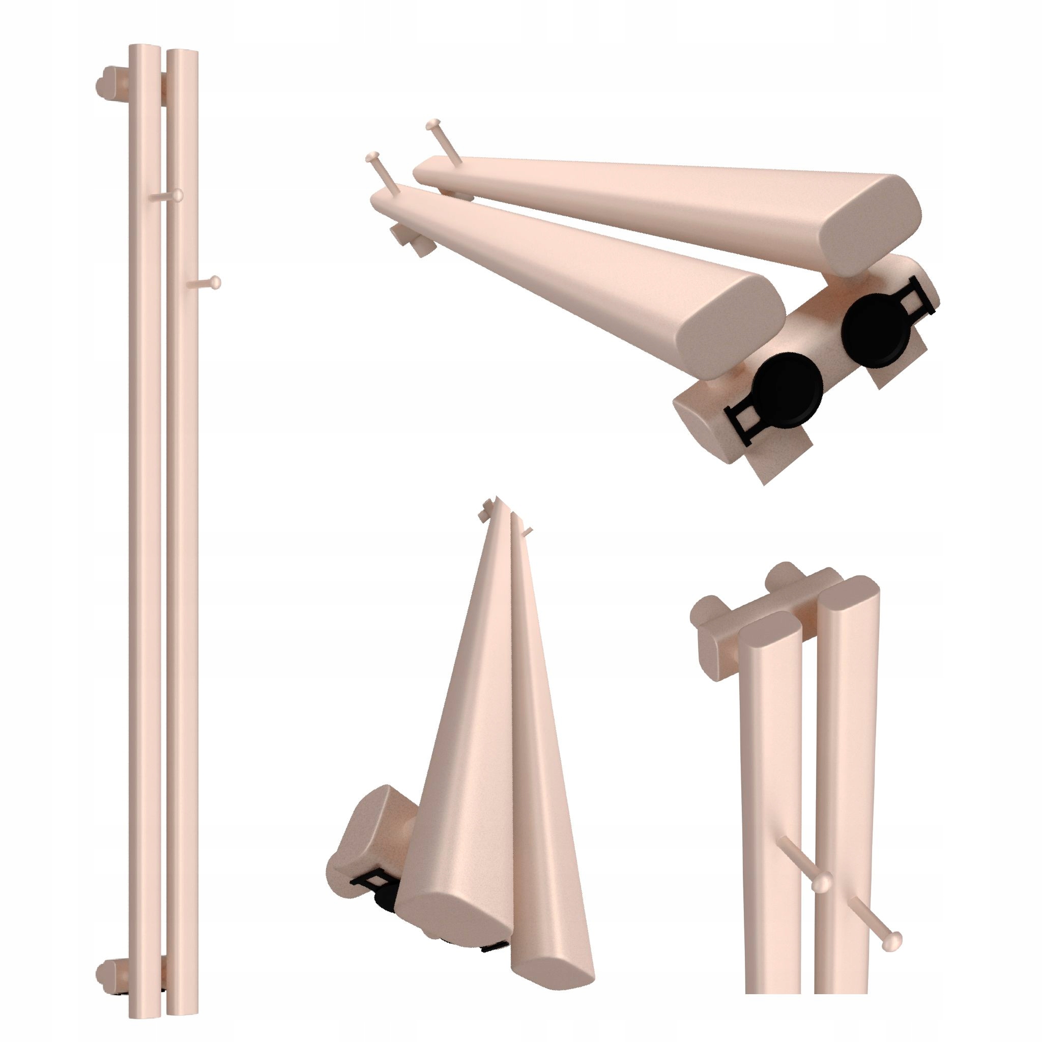 Dekorativní radiátor HORYZONT2 Hook 100x13 zlatý růžový