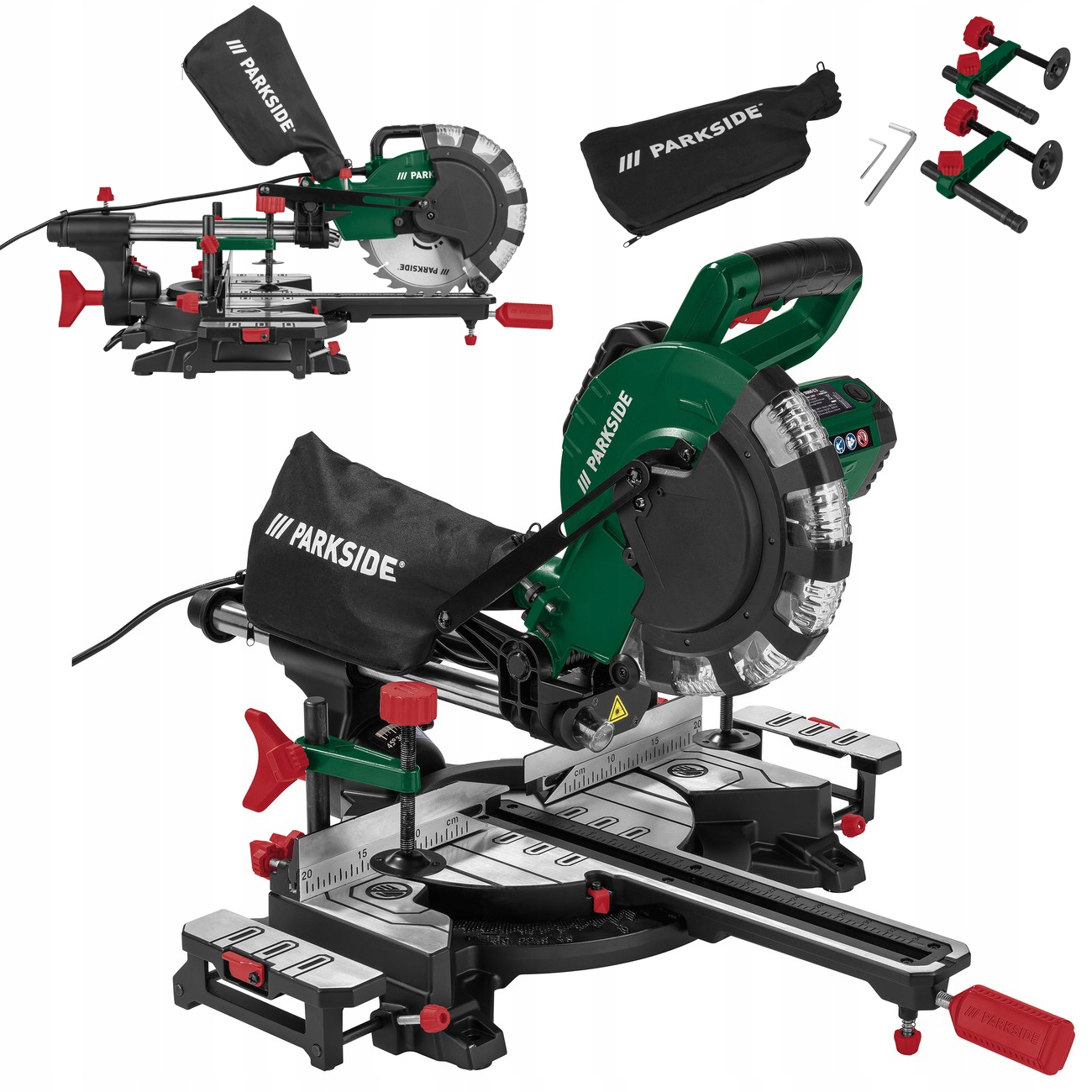 Piła Ukośnica Do Drewna Parkside Pzks C3 2000W 210 MM Pilarka Ukosowa Laser