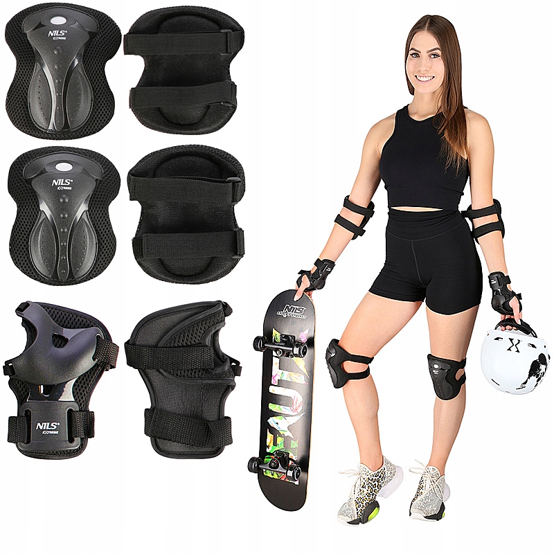 ZESTAW OCHRANIACZY NILS EXTREME L H8334 CZARNE Rozmiar L