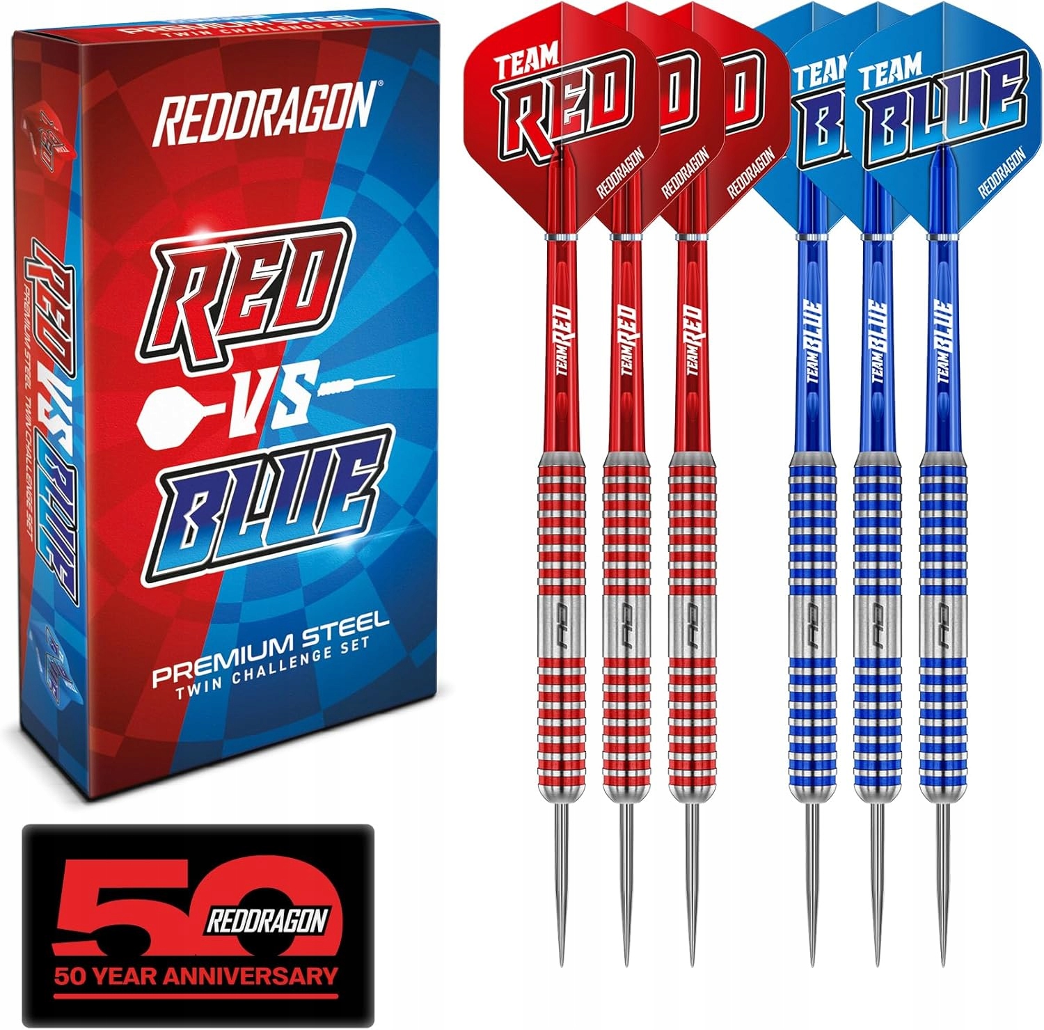 Rzutki Lotki Red Dragon Team Red vs Team Blue 6 szt. Profesjonalne Zestaw