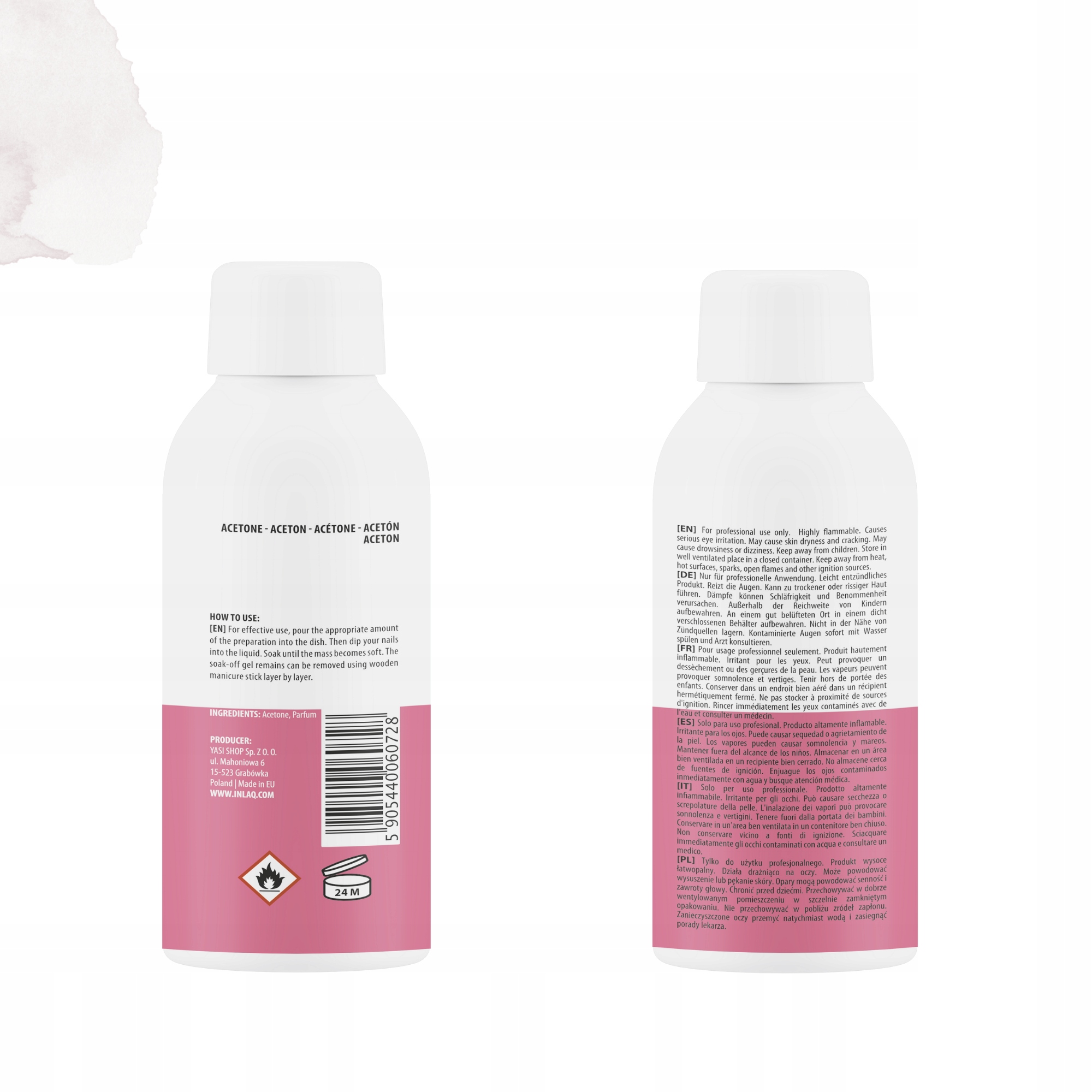 INLAQ Aceton Kosmetyczny Remover 100ml Zakres pojemności 0-100 ml