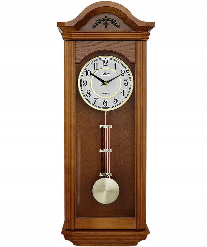 Drevené Nástenné Hodiny S Retro Kyvadlom Prim 4167