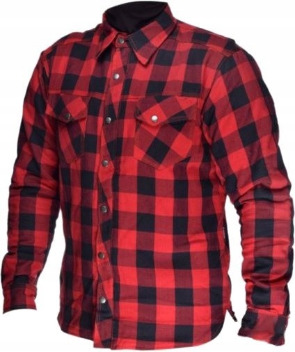 Motocyklová košeľa s chráničmi červená Leoshi XXL