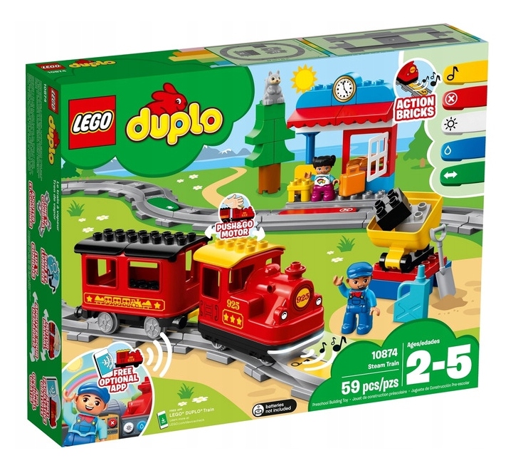 

Klocki Lego Duplo pociąg parowy ciuchcia kolejka