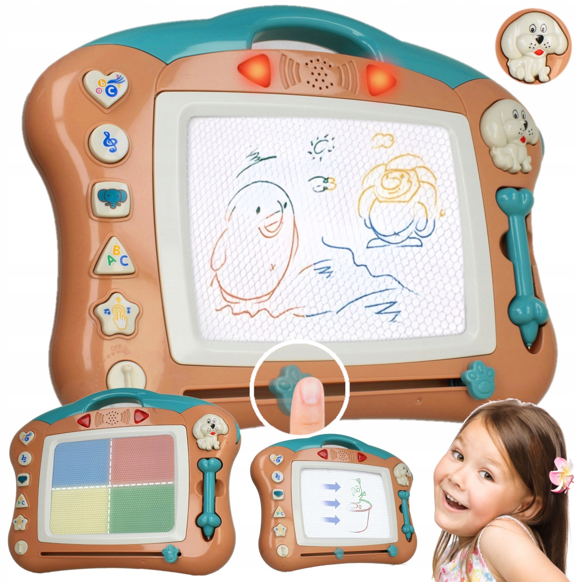 Duży ZNIKOPIS Tablica MAGNETYCZNA TABLET Kolor LED Głębokość produktu 5 cm