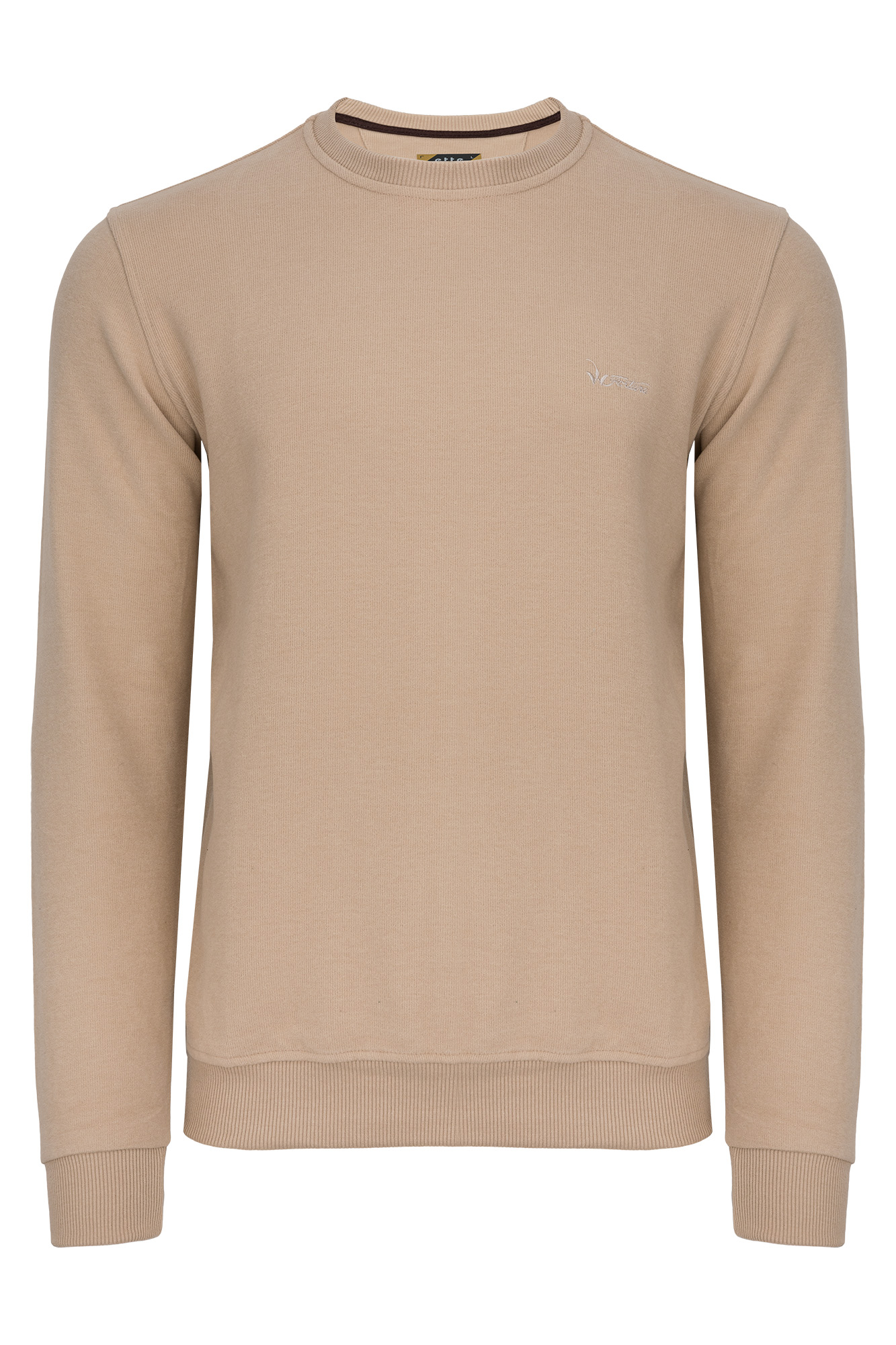 Pánský Svetr Béžová Mikina Velurová Basic Stahovací Pásky Casual Klasická 3XL