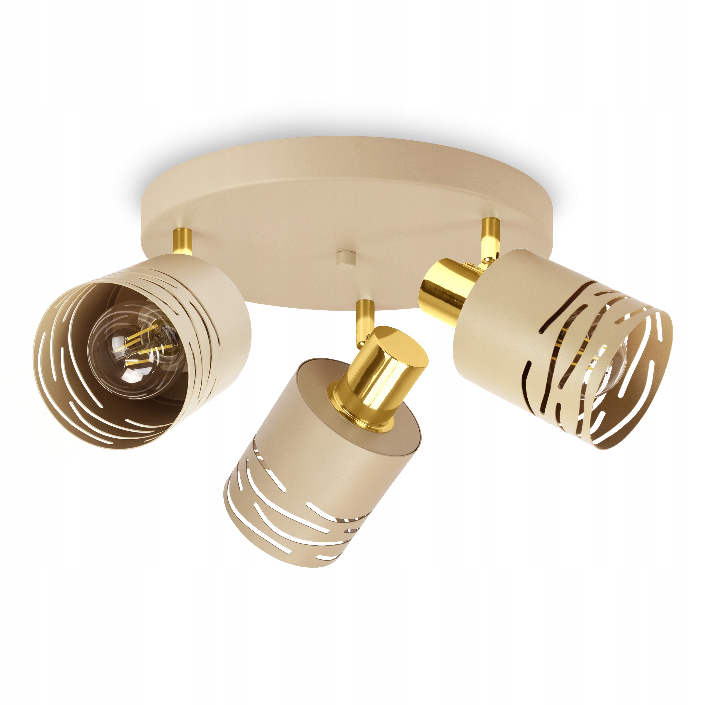 Stropní svítidlo pohyblivá stropní svítidlo Ecru Béžová 3xE27 Led Fale do obývacího pokoje nad pracovní desku