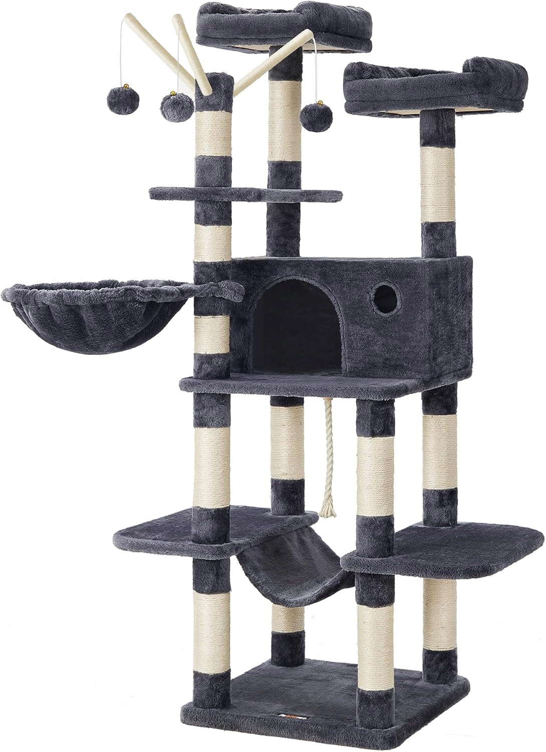 Duży wysoki Drapak 50 x 164 cm legowisko słupek hamak wieża Feandrea