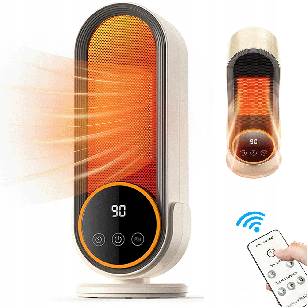 Elektrický Ohřívač Farelka S Keramickým Dálkovým Ovládáním, Časovač 1200 W, Kancelářský