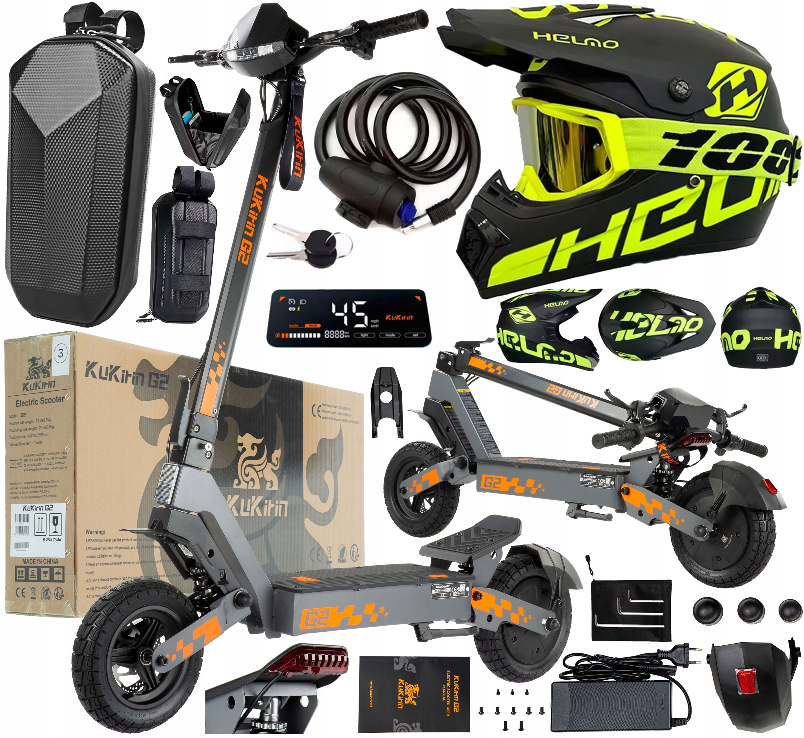 2026 Pojazd elektryczny Kukirin G2 1200W 48V 15AH 45KM/H 55KM Pl Dárek