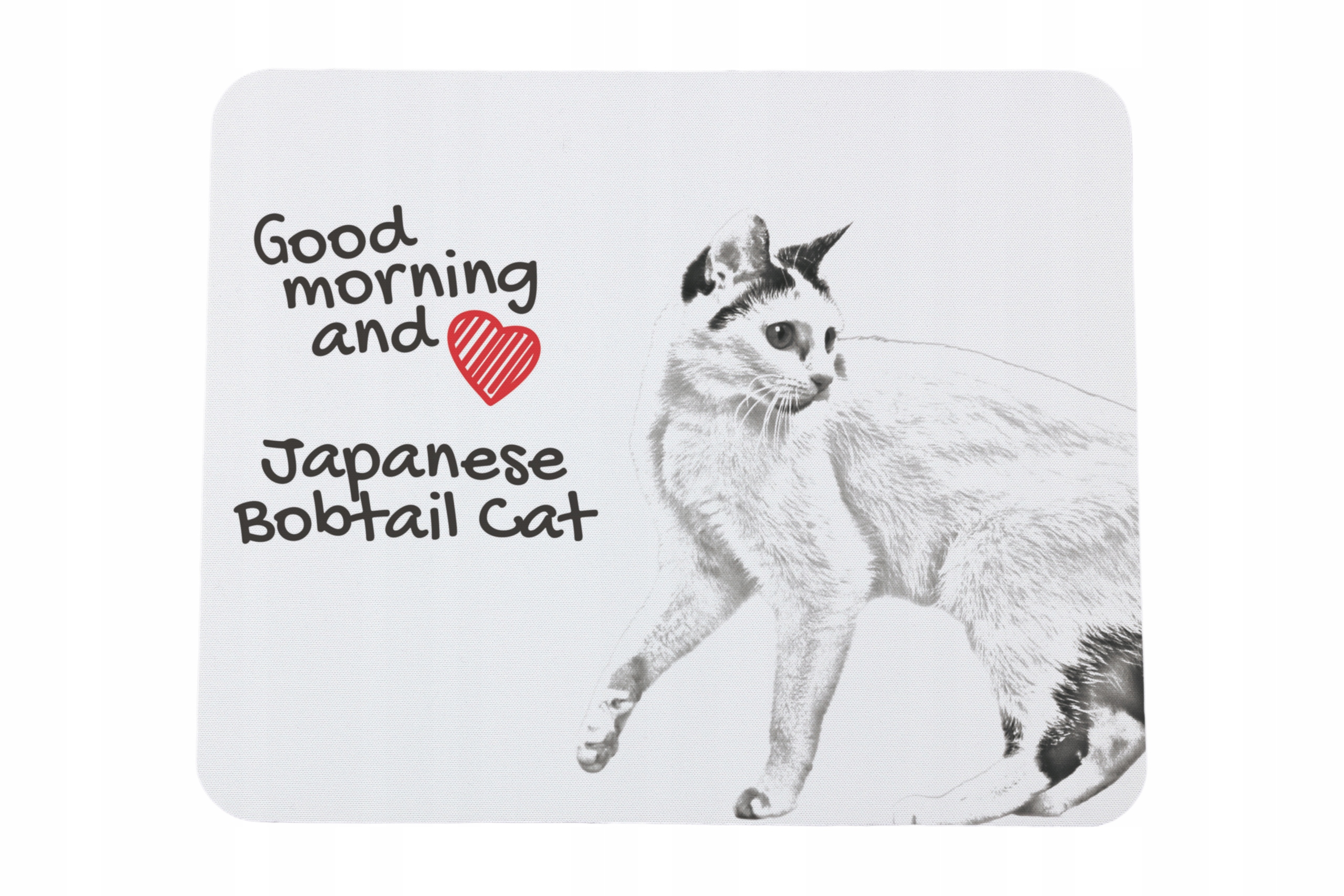 Japoński bobtail podkładka pod myszkę z nadrukiem, personalizowana podkła