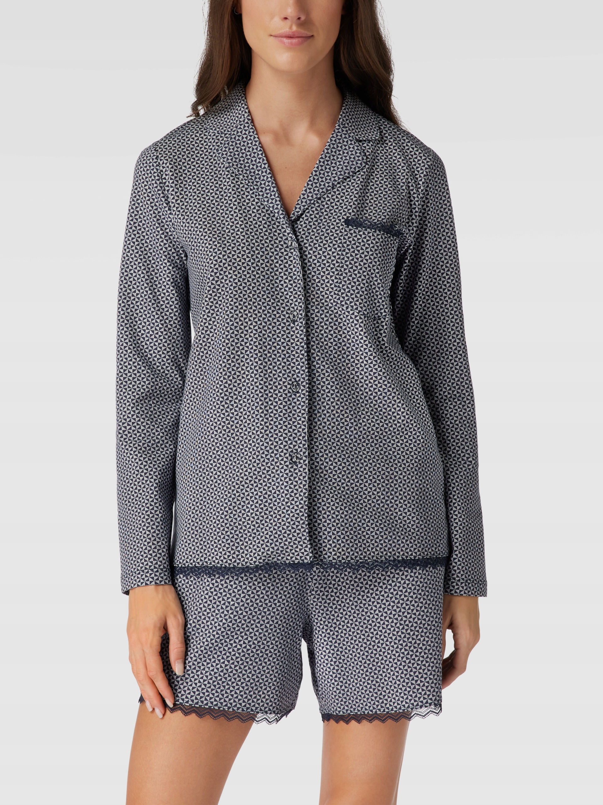 Esprit Košilová Blůza Od Pyžama S Geometrickým Vzorem 36 6F