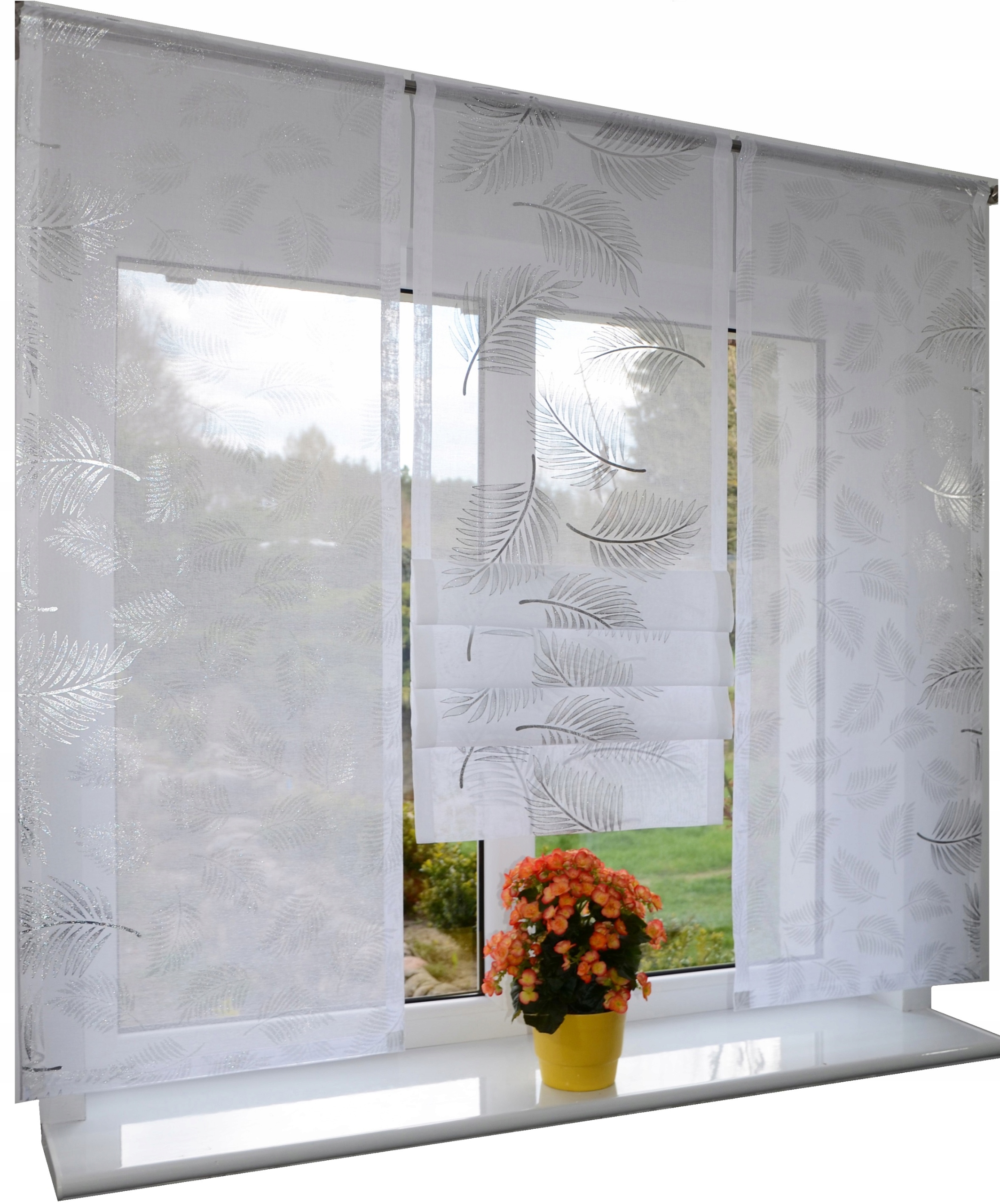 

Komplet 3 firany panel ekran roleta rzymska 150cm