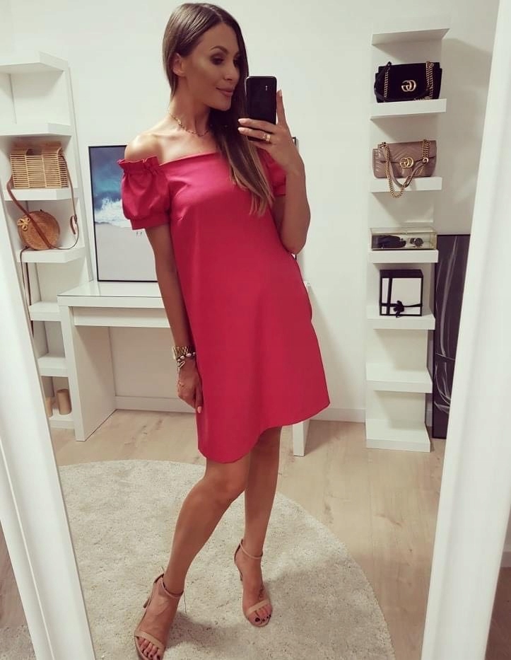 Šaty španělské Lalous Malinová barva vel S