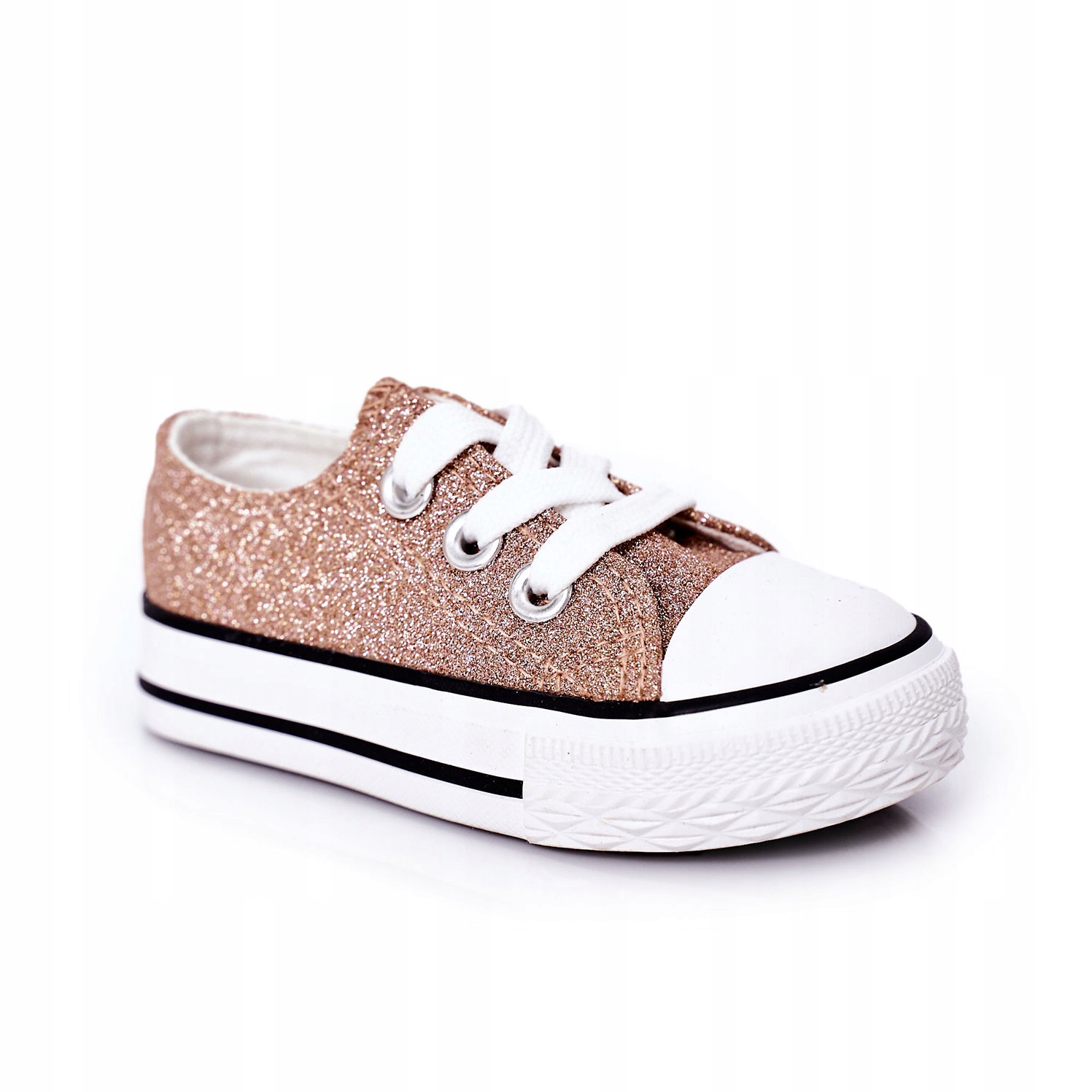 

Dziecięce Trampki Z Brokatem Różowe Złoto 28