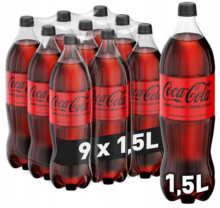 Coca Cola Zero Cukru 1,5l 9szt Drs
