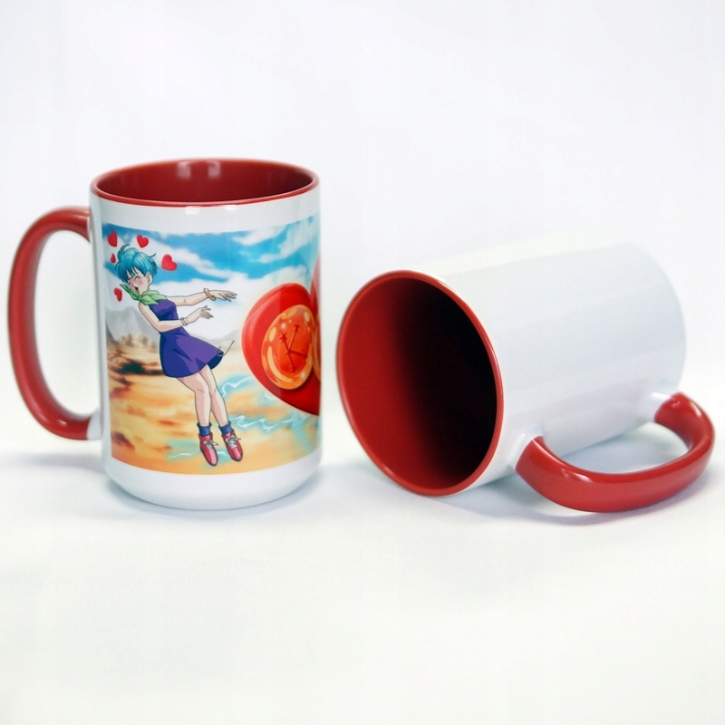 Kubek z twoim nadrukiem FOTOKUBEK 440ml CZERWONY Marka inna