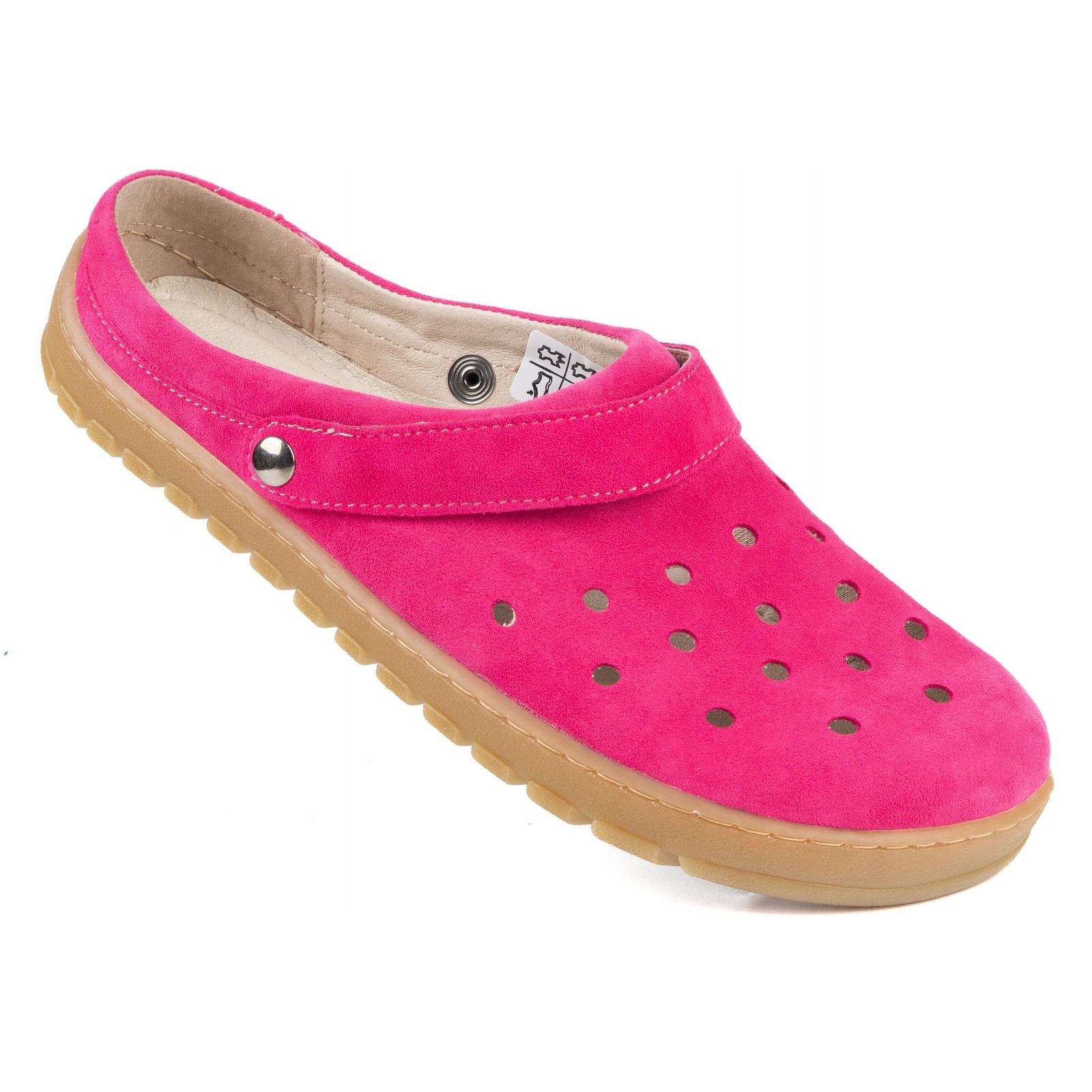 Dámské barefoot boty Olivier Noma kožené chodítka perforované fuchsiové 38