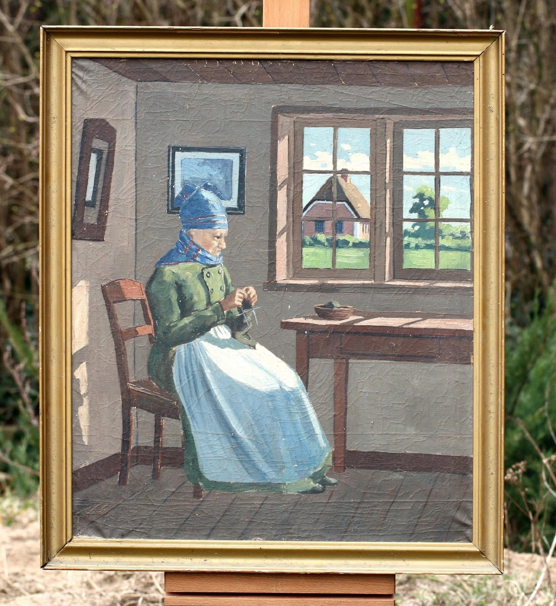 FREDERIK ELLGAARD (1896) - STARY PORTRET KOBIETYv