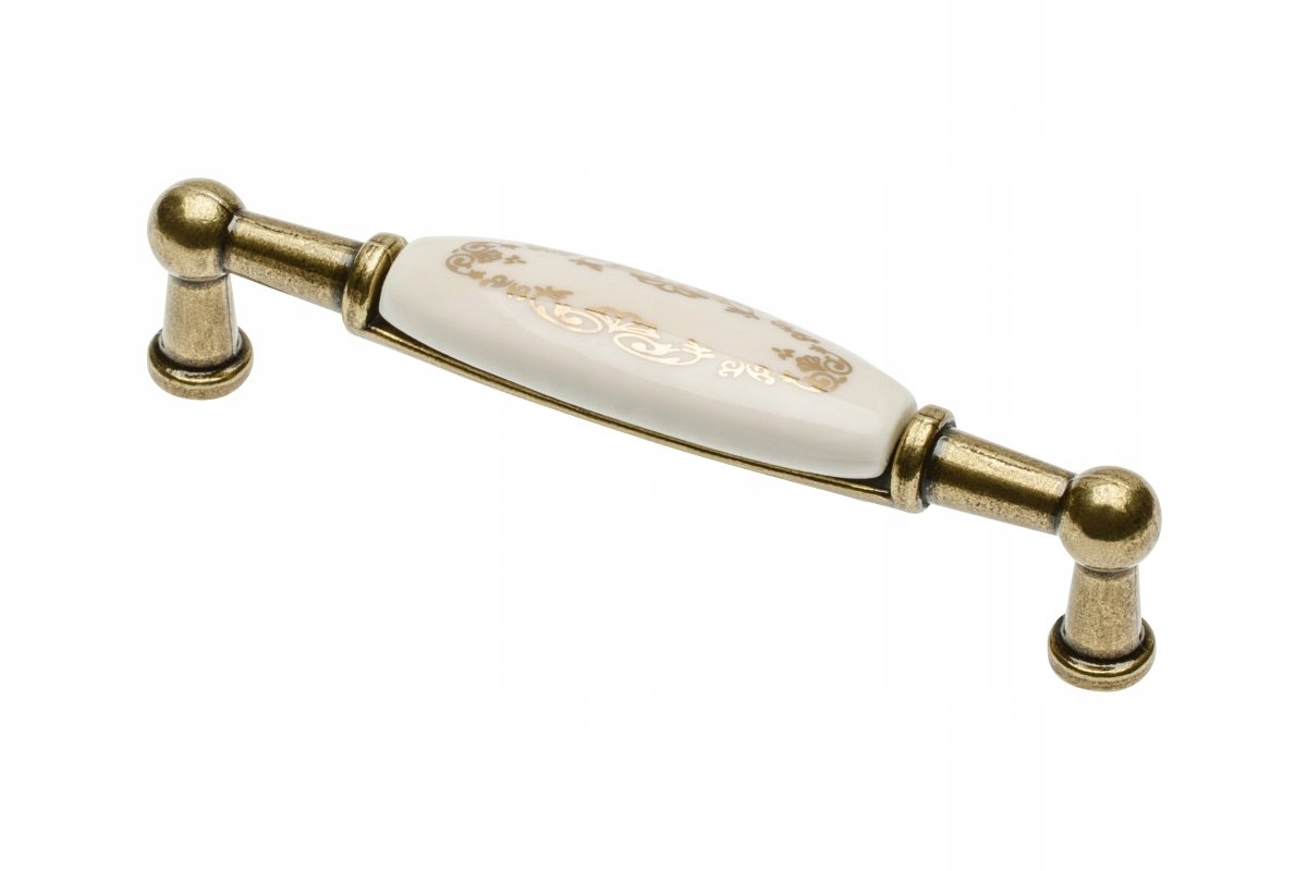 

Uchwyt Porcelanowy Złoty Ornament Rozstaw 96MM Gtv