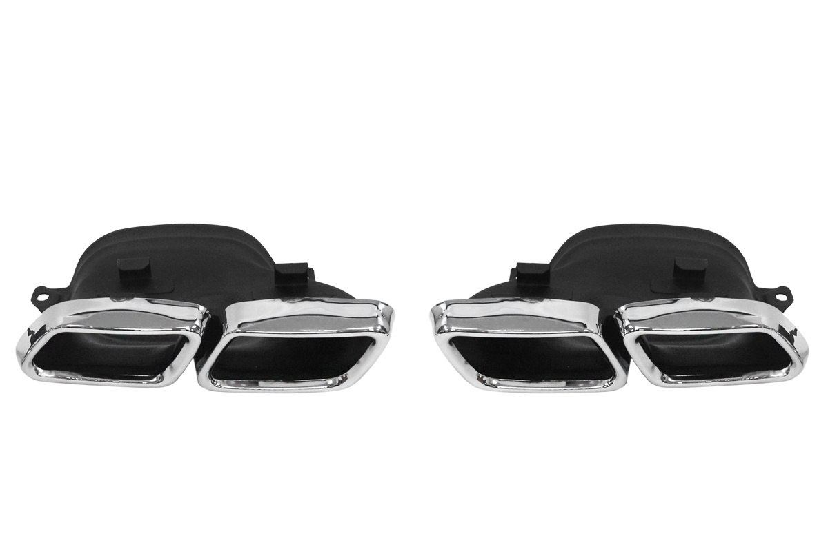 Koncovka tlmiča 285x80 mm vstup 160x97 mm Mercedes W212 Leštená sada