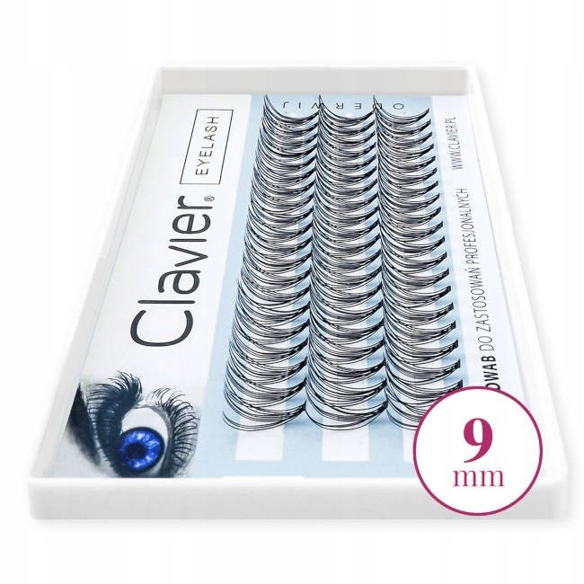 

Clavier Eyeflash Sztuczne rzęsy kępki rzęsy, 9 mm