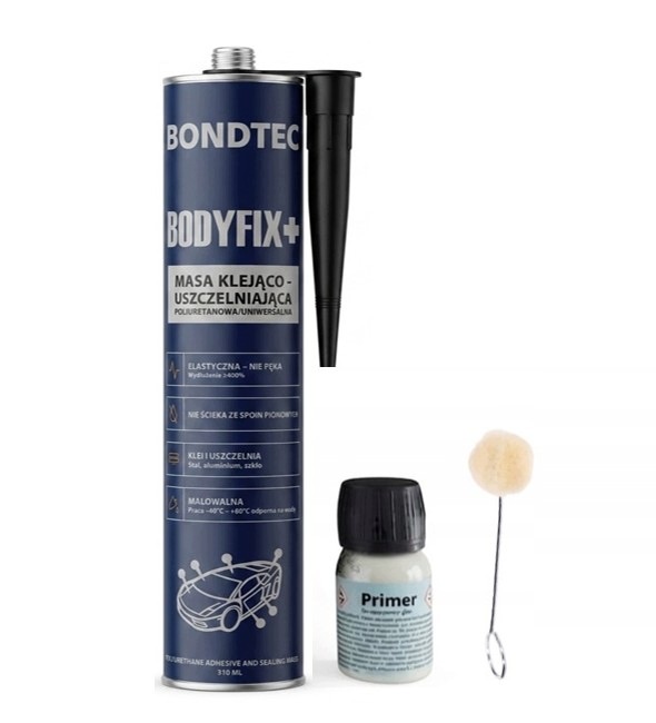 Masa klejąco uszczelniająca do karoserii 310ml Czarna Primer 30ml Pu