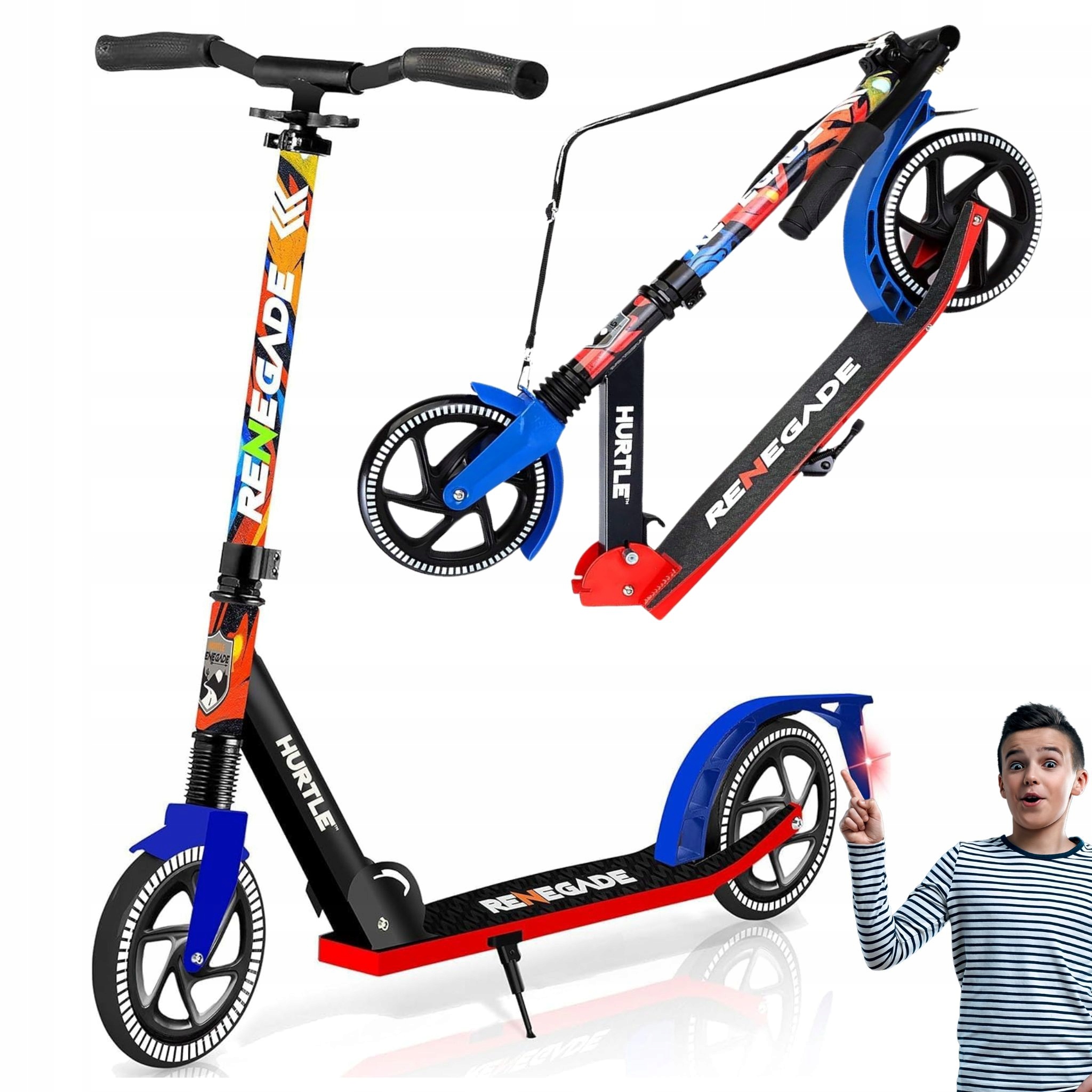 Hulajnoga Dla Dorosłych Dwukołowa Miejska Dla Młodzieży Składana Kolorowa