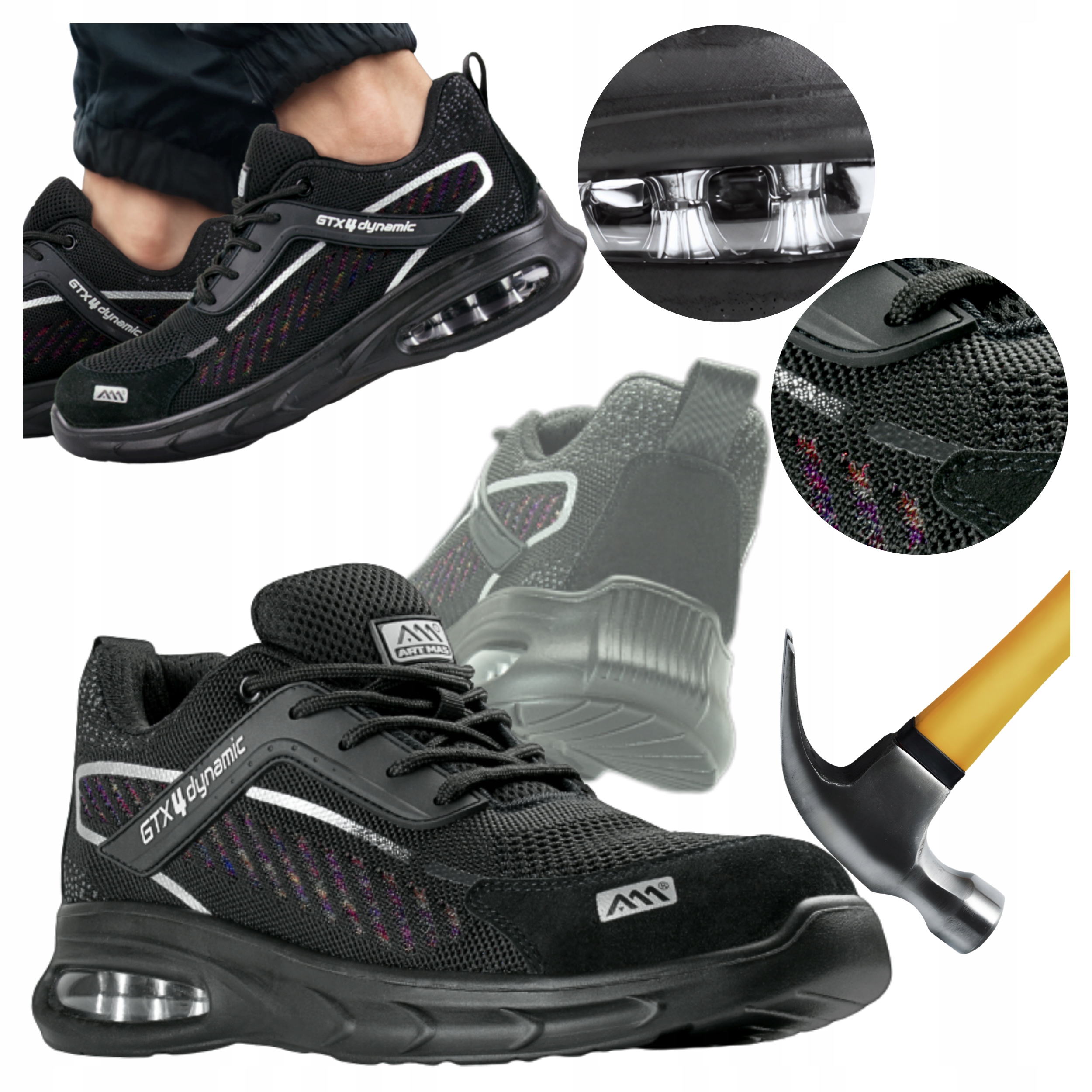 Pánské pracovní boty Tenisky S1 Bozp s zdvihem, prodyšné, lehké, vel. 40